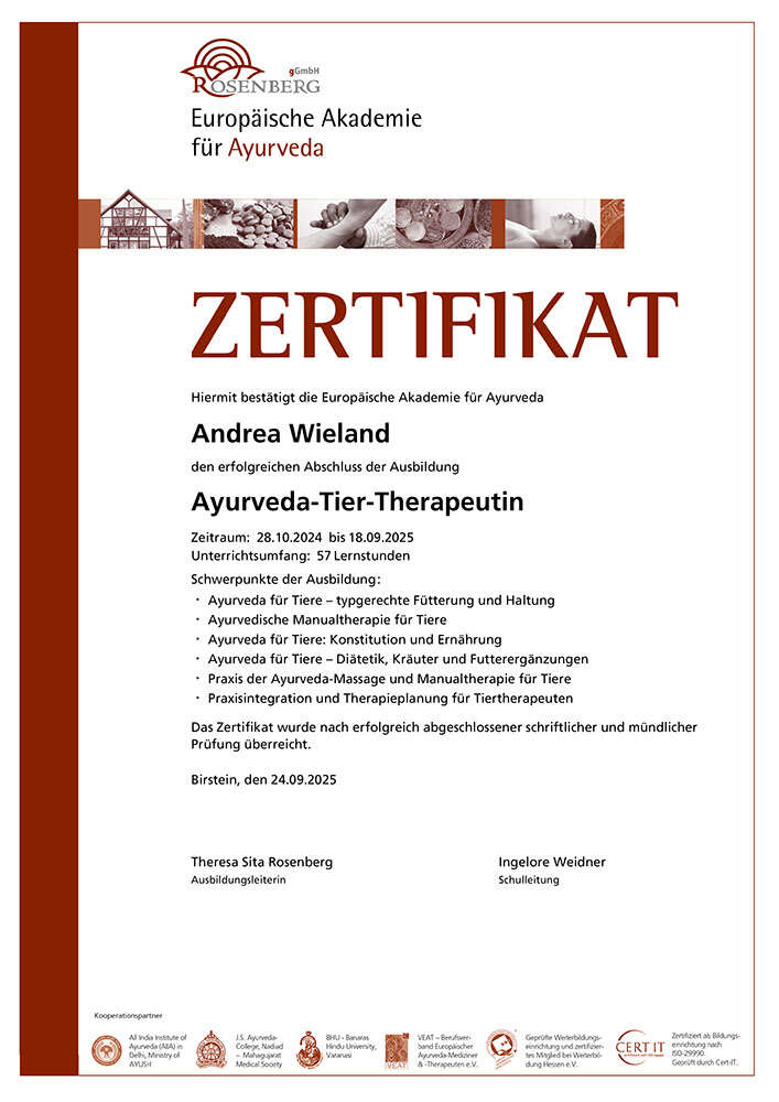 Andrea Wieland Ayurveda-Tier-Therapeutin